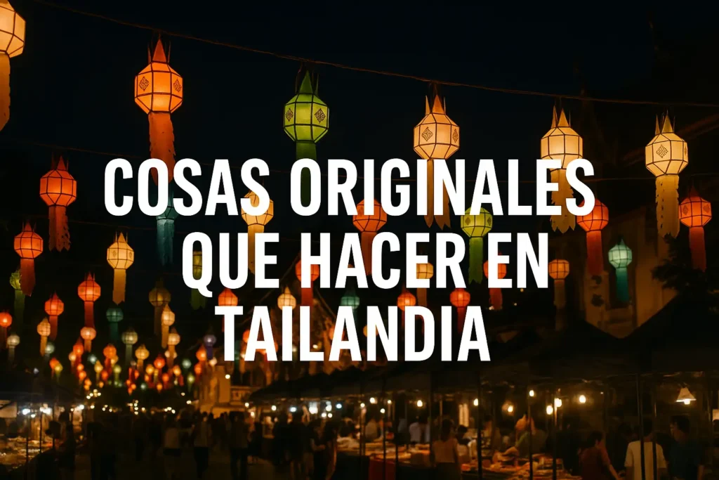 cosas originales que hacer en tailandia